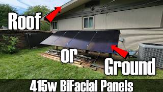 Ground Mount vs Roof Mount using Sirius 415w BiFacial Solar Panels Interesting Results [upl. by Ingamar617]