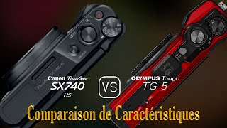 Canon PowerShot SX740 HS vs Olympus Tough TG5 Une Comparaison de Caractéristiques [upl. by Vivienne389]