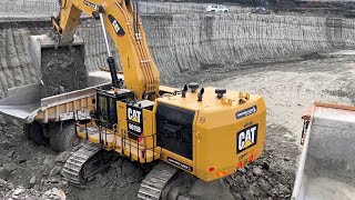 Amazing Caterpillar 6015B Excavator Loading Caterpillar 775E Dumpers Sotiriadis Mining Works [upl. by Humberto]