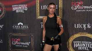 Freya Tidy attends Darren Dzienciol’s Haunted Hotel red carpet [upl. by Nate]