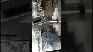 Steel Pin Blue Chips Cutting youtubeshorts machine machiningprocess shortvideo [upl. by Annawoj99]