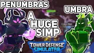 Penumbras is a SIMP  Night 3 Boss  Tower Defense Simulator [upl. by Imer733]