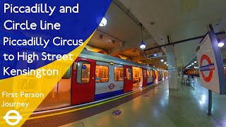 London Underground First Person Journey  Piccadilly Circus to High St Kensington via Gloucester Rd [upl. by Dimond]