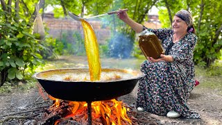 Grandma Picks Mulberries and Makes the Best Molasses Homemade Molasses Recipe [upl. by Giarc145]