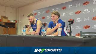 Hunter Dickinson Johnny Furphy discuss KUs road win over Oklahoma State [upl. by Anyel]