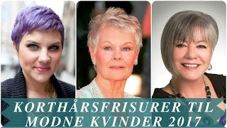 Korthårsfrisurer til modne kvinder 2017 [upl. by Nangem333]