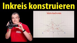 Inkreis konstruieren  Winkelhalbierende  Lehrerschmidt [upl. by Eiramyllek196]