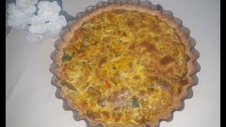 Quiche au poulet ou à la dinde  كيش بالدجاج أو الديك رومي روووعة [upl. by Medina505]