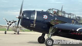 T6 TexanTBM Avenger Flybys  TBM Avenger Gathering 2018 [upl. by Enelie]