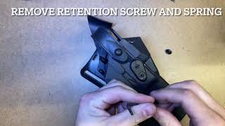 OMDRDS install on a Safariland 7360RDS duty holster [upl. by Ahusoj930]