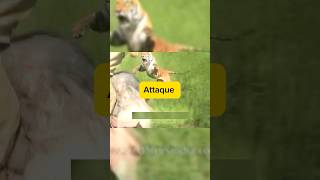 Attaque de tigre 🥶attack animal fastest tigre viralvideo viralshorts incredible tendance [upl. by Yalahs573]