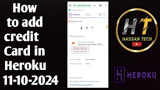 Heroku me credit card kese add krain  How to add credit card in heroku  New method to add card hrk [upl. by Nnylharas50]