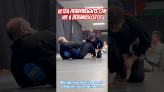 Ultra Heavyweight Berimbolo back take with a bow and arrow finish bjj jiujitsu ultraheavy [upl. by Sybilla]