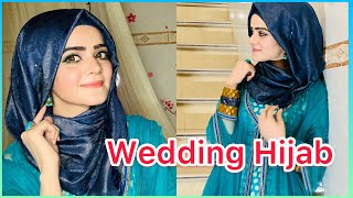 How To Do Hijab Styles For Wedding  Hijab With Earrings  Hijab Tutorial 2020  Dietitian Aqsa [upl. by Enovahs]