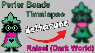 Perler Beads Timelapse Ralsei Dark World  Deltarune Pixel Art [upl. by Irabaj249]