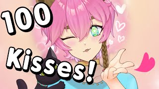 ASMR 100 Kisses for my 100 Subscribers 🥰 [upl. by Esilec]