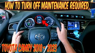 🚗 How to Reset Maintenance Light on 20182023 Toyota Camry  Easy StepbyStep Guide 🚗 [upl. by Soule]