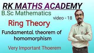 Definitions on Quotient ring  homomorphism and Fundamental theorem of homomorphism  Ring theory [upl. by Dugaid106]