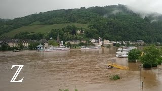 Hochwasserlage nach Starkregen auch in RheinlandPfalz angespannt [upl. by Jammal]