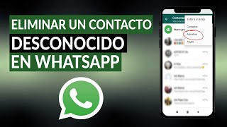 Cómo eliminar un contacto desconocido en WHATSAPP para siempre [upl. by Stralka]