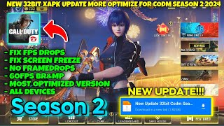 32BIT CODM SEASON 2 FIX LAGS  60FPS  NO FPS DROPS  FIX SCREEN FREEZE  MOST OPTIMIZE [upl. by Hgielrebma]