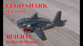 Fantastic and Simple Lego Shark in under 10 MINUTES [upl. by Artened]