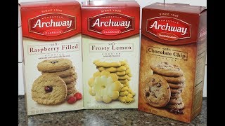 Archway Classics Soft Cookies Raspberry Filled Frosty Lemon amp Chocolate Chip Review [upl. by Shulem]