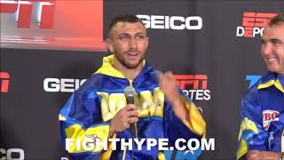 LOMACHENKO REACTS TO GETTING DROPPED BY LINARES EXPLAINS WHY IT MAKES IT EASIER TO GET OPPONENTS [upl. by Hogue]