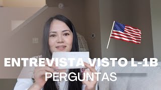 Perguntas que foram feitas na nossa entrevista do visto L1B no Consulado Americano [upl. by Leeanne776]