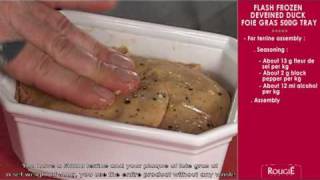 FlashFrozen Deveined Raw Duck Foie Gras Rougié [upl. by Andrea]