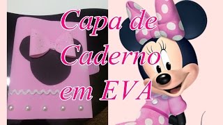 DIY Caderno decorado da Minnie  Arte em EVA [upl. by Iuq]