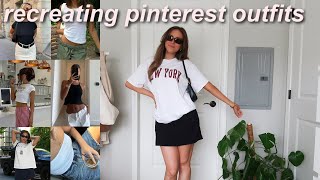 RECREATING SUMMER PINTEREST OUTFITS 2024  casual  trendy outfit ideas for summer [upl. by Isherwood]