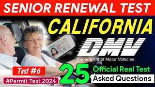 California DMV Senior Written Test 2024  DMV Written Test California [upl. by Nwahsav]