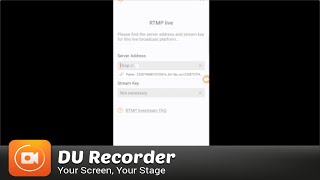 【DU Recorder Tutorials】How to use DU Recorder to livestream on Facebook by using RTMP [upl. by Ygief]