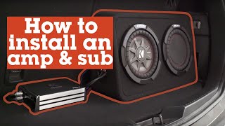 How to install an amp and sub in your car  Crutchfield video [upl. by Septima672]