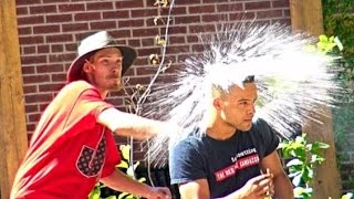 Throwing Water Balloons at People Prank [upl. by Bick881]