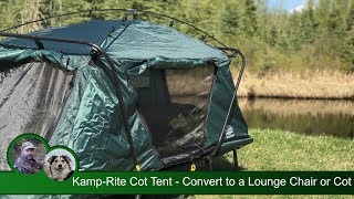 KampRite Tent Cot  Convert to a Lounge Chair or Cot [upl. by Tom499]