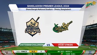 🔴Live Chattogram Challengers Vs Sylhet Strikers  Match 2  CCH vs SYL  Bangladesh Premier League [upl. by Yedorb]