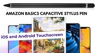 Amazon Basics Capacitive Stylus Pen Review for iOS amp Android Touchscreens  Best Stylus for Tablets [upl. by Yrellam]