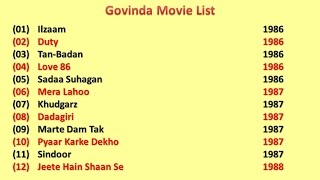 Govinda Movies List [upl. by Jos]