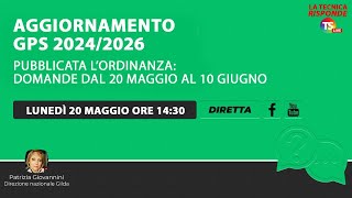 Aggiornamento GPS 20242026 pubblicata l’ordinanza domande dal 20 maggio al 10 giugno [upl. by Akenot]