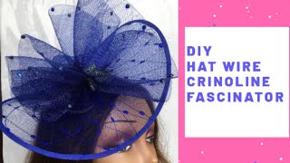 DIY HAT WIRE CRINOLINE FASCINATOR  HOW TO MAKE CRINOLINE FASCINATOR [upl. by Marven]