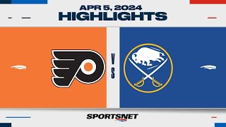 NHL Highlights  Flyers vs Sabres  April 5 2024 [upl. by Ahseyi]