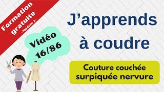 Couture couchée surpiquée nervure [upl. by Robinett]