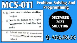 In C language check string is palindrome or not  File handling  fopen fclose fseek array [upl. by Roseline]