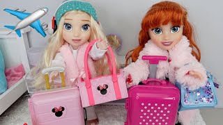 Elsa and Anna toddlers Packing for Disney Vacation ✈️ [upl. by Nayllij]