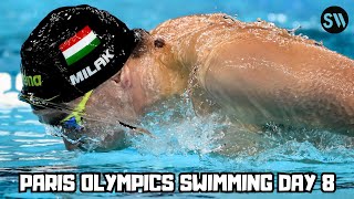 Day 8 Paris Swimming 2024  Titmus vs Ledecky Mens 100 Fly  Womens 200 IM  Womens 800 Free [upl. by Hoseia]