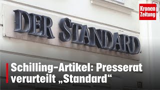 SchillingArtikel Presserat verurteilt „Standard“  kronetv NEWS [upl. by Ummersen]