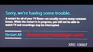 XRE10007 XfinityComcast error [upl. by Wartow868]