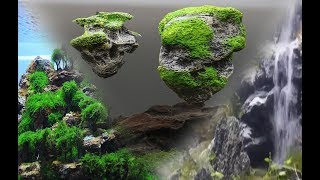 3 ideas geniales para tu acuario Cascada de arena Rocas flotantes Aquascaping [upl. by Clive]